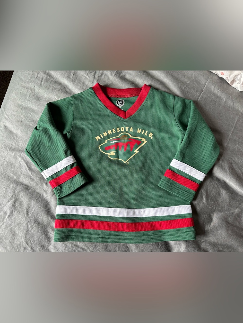 NHL Minnesota Wild Youth Green Jersey with Red & White Trim